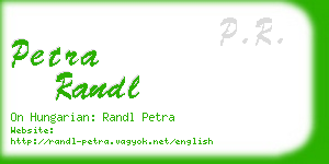 petra randl business card